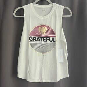 Spiritual Gangster Grateful White Muscle Tee